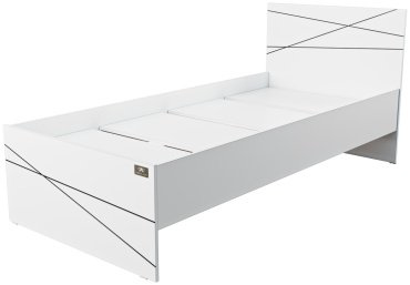 Кровать Мебель Азии Алиса Лайн 90x200см с матрасом белая купить,NaN