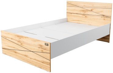 Кровать Мебель Азии Алиса Лайн 120x200см с матрасом бежево-белая купить,NaN