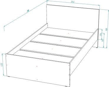 Кровать Мебель Азии Алиса Лайн 120x200см с матрасом бежево-белая купить,NaN