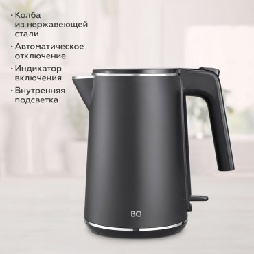 Электрочайник BQ KT1720P черный купить,NaN