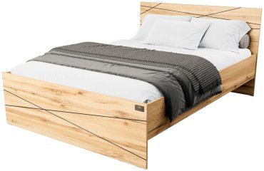 Кровать Мебель Азии Алиса Лайн 140x200см с матрасом коричневая купить,NaN