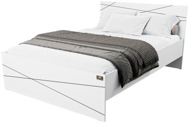 Кровать Мебель Азии Алиса Лайн 140x200см белая купить,NaN