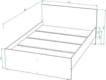 Кровать Мебель Азии Алиса Лайн 140x200см белая купить,NaN