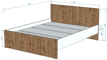 Кровать Мебель Азии Алиса 160x200см белый купить,141990