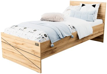 Кровать Мебель Азии Алиса Лайн 90x200см с матрасом коричневая купить,NaN