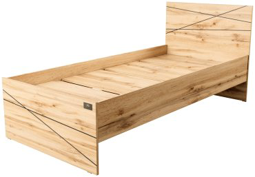 Кровать Мебель Азии Алиса Лайн 90x200см с матрасом коричневая купить,NaN