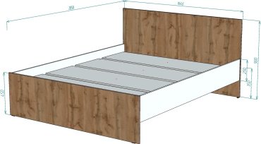 Кровать Мебель Азии Алиса 160x200см белый