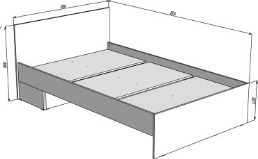 Кровать Мебель Азии Гармони 120x200см белый - ForteMarket Кровать Мебель Азии Гармони 120x200см белый купить,118990