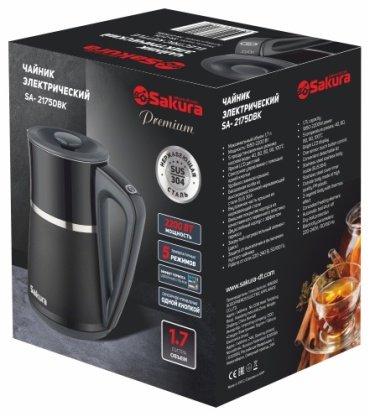 Электрочайник SAKURA SA-2175DBK черный - ForteMarket Электрочайник SAKURA SA-2175DBK черный купить,0