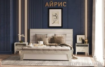 Кровать Глазов Айрис Н00100056/76206 160x200см белый/светло-серый купить,NaN