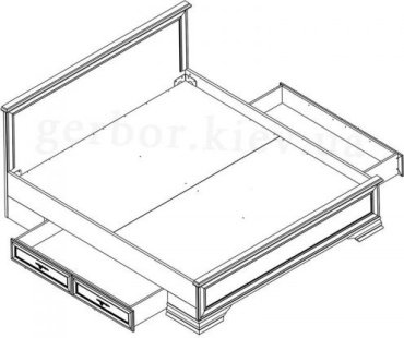 Кровать BRW Кентуки LOZ 180x200см белый купить,NaN