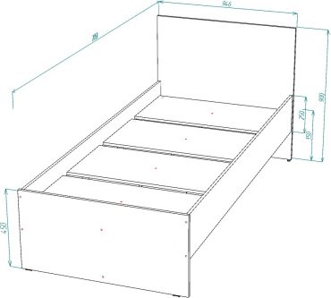 Кровать Мебель Азии Алиса 90x200см белая