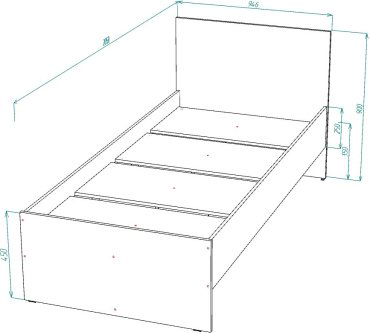 Кровать Мебель Азии Алиса 90x200см белая купить,55990