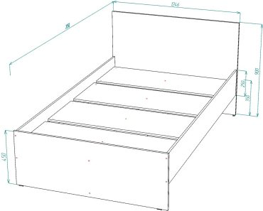 Кровать Мебель Азии Алиса Лайн 120x200см бело-бежевая купить,NaN