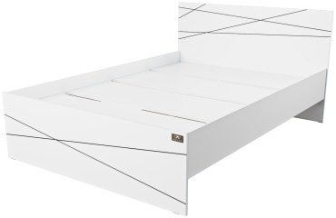 Кровать Мебель Азии Алиса Лайн 140x200см с матрасом белая купить,NaN