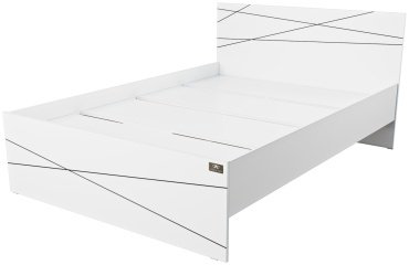 Кровать Мебель Азии Алиса Лайн 140x200см с матрасом белая купить,NaN