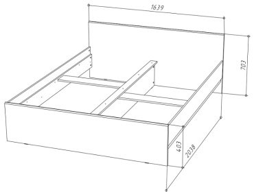 Кровать Dominika 160х200см белая купить,NaN