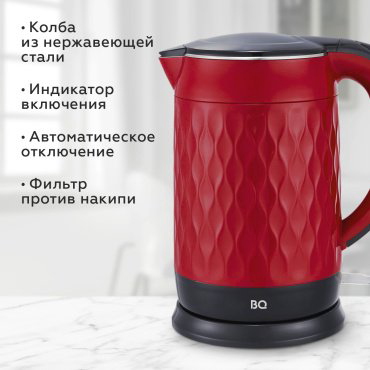 Электрочайник BQ KT1715P красный купить,NaN