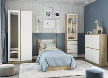Кровать ДСВ МС Марли МКР 800.1 80x200см дуб бунратти купить,NaN