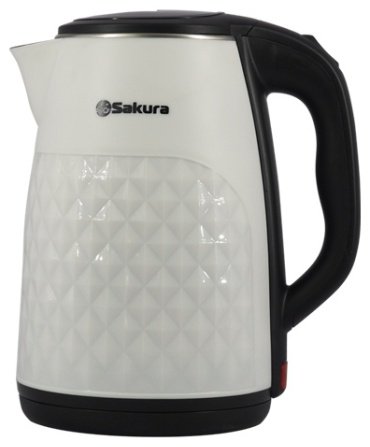 Электрочайник SAKURA SA-2165WB белый, черный