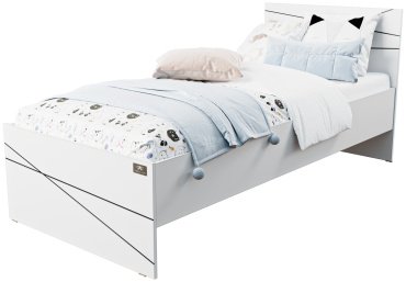 Кровать Мебель Азии Алиса Лайн 90x200см белая купить,NaN