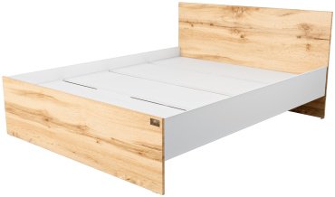 Кровать Мебель Азии Алиса 160x200см с матрасом бело-коричневая