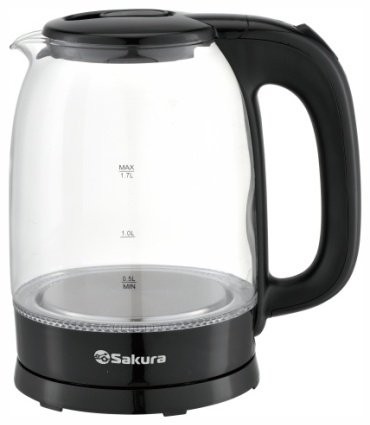 Электрочайник Sakura SA-2740BK черный, прозрачный
