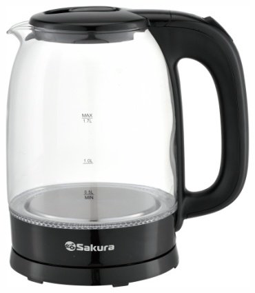 Электрочайник Sakura SA-2740BK черный, прозрачный