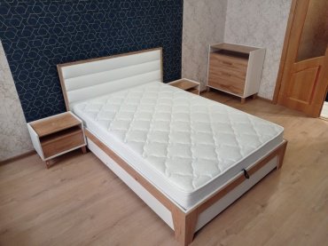 Кровать Dominika Айрис 308 1400 140x200см белая купить,NaN