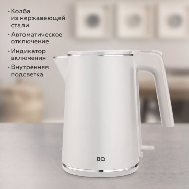 Электрочайник BQ KT1716P белый купить,NaN
