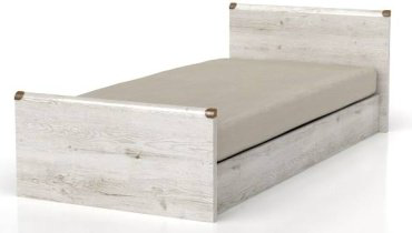 Кровать с матрасом Гербор Индиана 200x90х80см белый купить,NaN