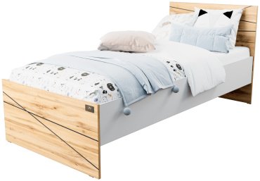 Кровать Мебель Азии Алиса Лайн 90x200см бело-бежевая купить,NaN