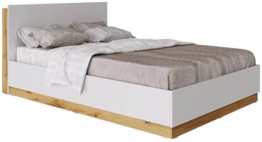 Кровать Dominika 160х200см белый/дуб вотан купить,NaN