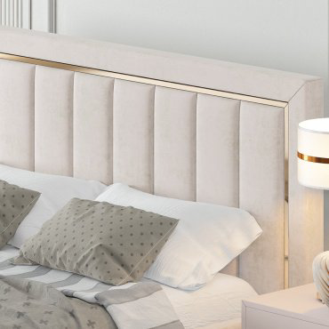 Кровать Мебель Азии Vanessa 200x140х116.5см бежевый купить,NaN