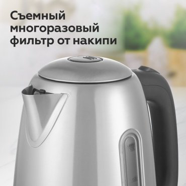 Электрочайник BQ KT1822SW стальной, черный купить,NaN