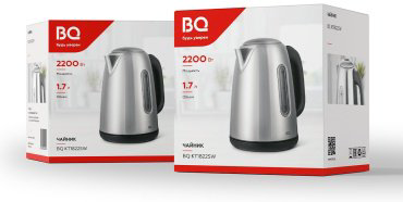 Электрочайник BQ KT1822SW стальной, черный купить,NaN