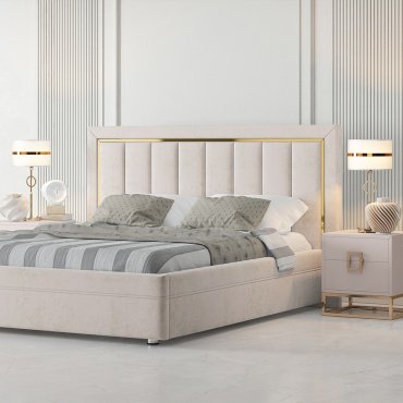 Кровать Мебель Азии Vanessa 140x200см бежевый купить,NaN