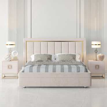 Кровать Мебель Азии Vanessa 140x200см бежевый купить,NaN