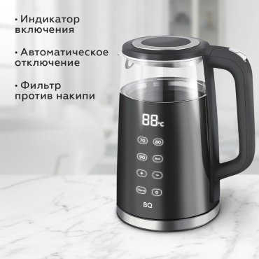Электрочайник BQ KT1705P черный купить,0