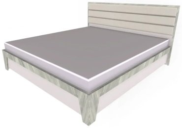 Кровать Глазов Айрис 200x140х101см бело-серый купить,NaN