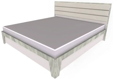 Кровать Глазов Айрис 200x140х101см бело-серый купить,NaN