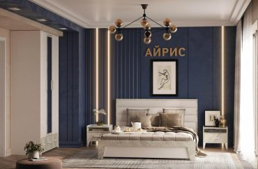 Кровать Глазов Айрис 200x140х101см бело-серый купить,NaN