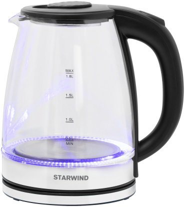 Электрочайник Starwind SKG2050 прозрачный, стальной купить,NaN
