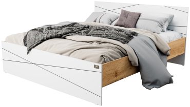 Кровать Мебель Азии Алиса Лайн 180x200см бежево-белая купить,NaN