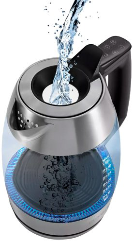 Электрочайник Polaris PWK-1841CGLD WIFI IQ Home серебристый, прозрачный купить,49990