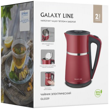 Электрочайник GALAXY LINE GL0339 красный купить,NaN