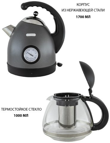 Электрочайник Pioneer KE580M черный купить,NaN