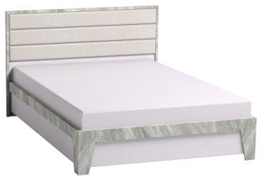 Кровать Глазов Айрис 160x200см бело-серая купить,NaN