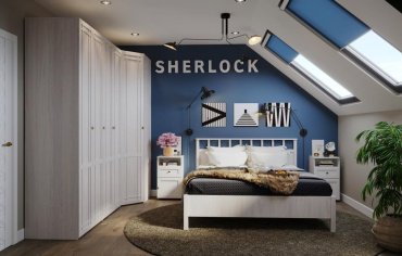Кровать Глазов Sherlock 180x200см белая купить,NaN