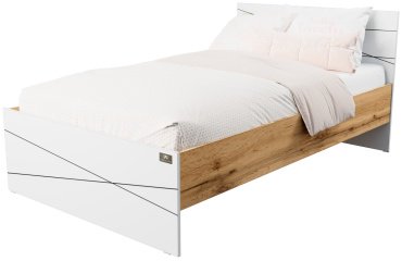 Кровать Мебель Азии Алиса Лайн 120x200см светло-коричневый/белый купить,NaN
